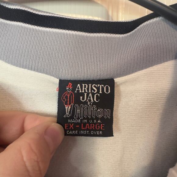 Vintage Aristo Jac by Hilton Satin Bomber Jacket 31 Model A Ford Silver Size XL - Picture 3 of 9